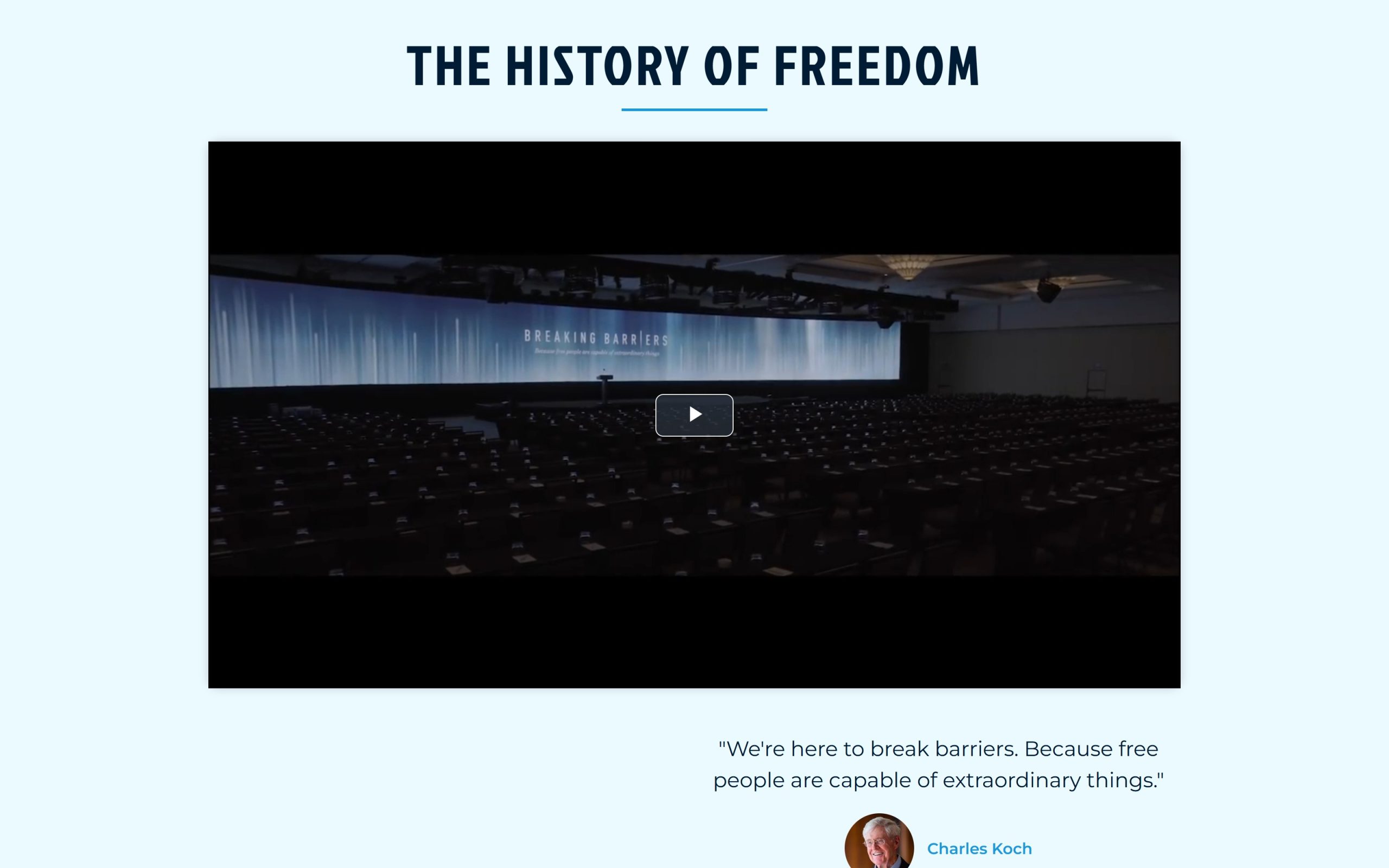 History of Freedom website